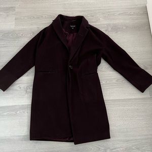 Top shop burgundy coat
